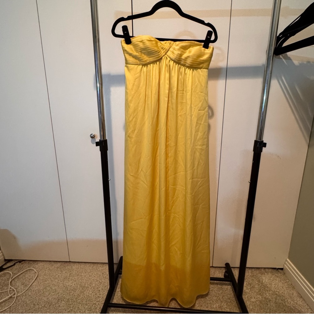 BCBGMaxAzria Strapless Yellow gown